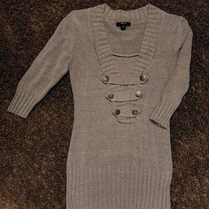 Women's Sweater Dress tan Small